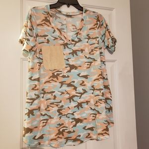 Andree by Unit Boutique pink camo top